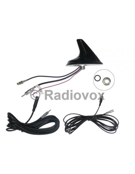 ANTENA AM/FM/TV TECHO AMPLIFICADA Forma TIBURON