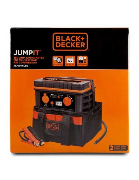ARRANCADOR + COMPRESOR BLACK&DECKER 350 AMP CON BOLSA