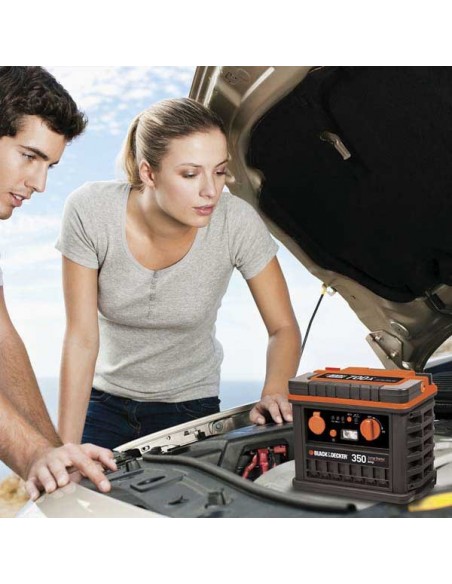 ARRANCADOR + COMPRESOR BLACK&DECKER 350 AMP CON BOLSA