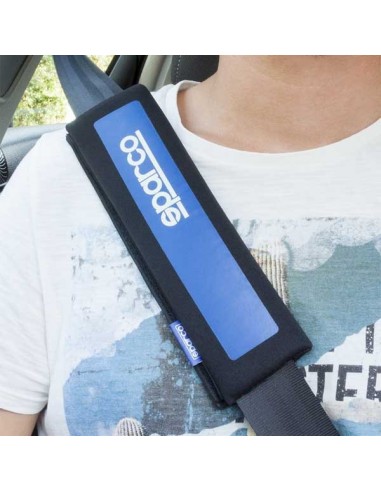 FUNDA VOLANTE + ALMOHADILLAS NEGRO Y AZUL SPARCO