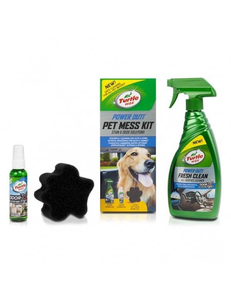 KIT LIMPIADOR DE MASCOTAS TURTLE WAS PARA AUTOMÓVILES
