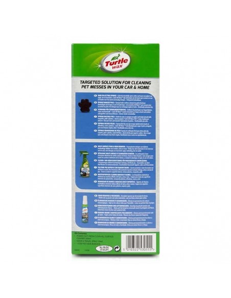 KIT LIMPIADOR DE MASCOTAS TURTLE WAS PARA AUTOMÓVILES