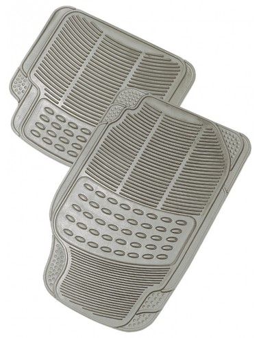 Alfombra PVC - ALASKA - NEGRO-BEIGE-GRIS