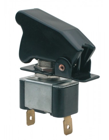 Interruptor Tipo Aviación NEGRO con Led Azul