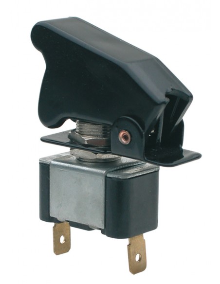 Interruptor Tipo Aviación NEGRO con Led Azul