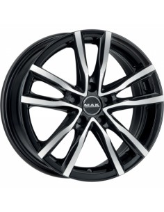 LLANTA SENCO MAK MILANO BLACK & RED 16X 6,5 2