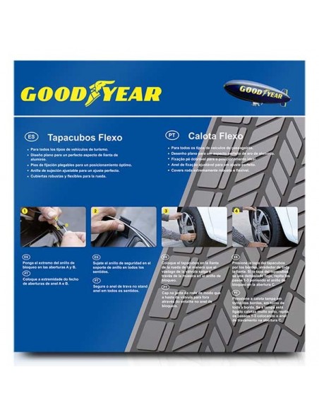 TAPACUBOS GOOD YEAR FLEXO 30 PLATA 16"