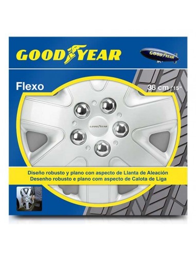 TAPACUBOS GOOD YEAR FLEXO 50 PLATA 15"