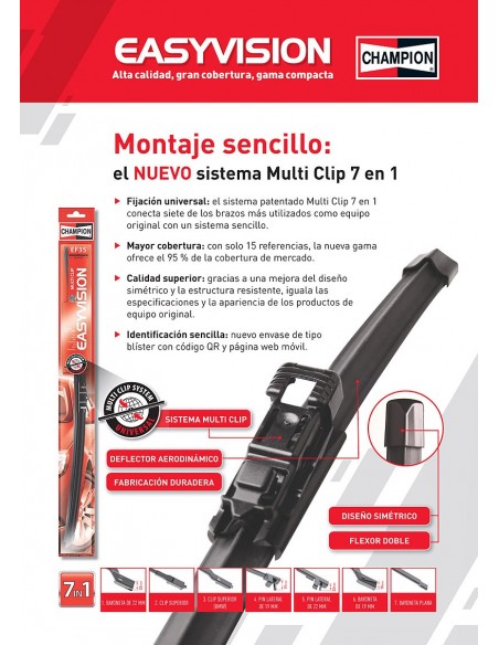 ESCOBILLA CHAMPION EASYVISION 80CM.