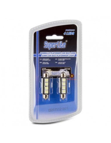 BOMBILLA BLANCA PLAFONIER 4 LEDS 42 MM HP CAN-BUS