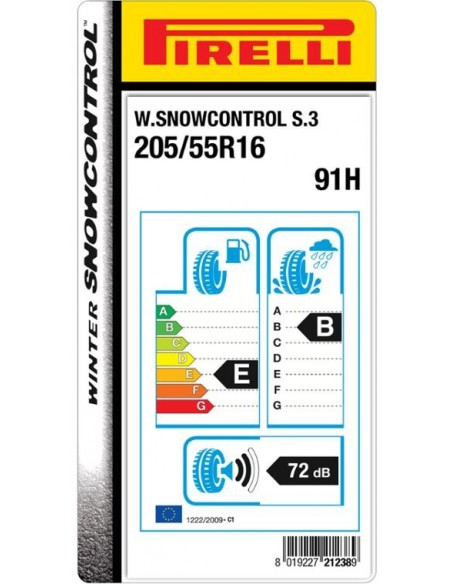 NEUMATICO PIRELLI 205-55-16 91H CINTURATO WINTER